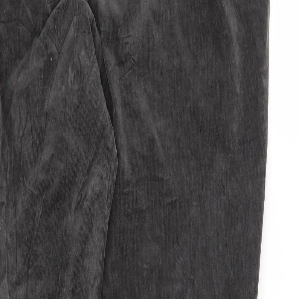 Brand and care label for Marks & Spencer women’s grey trousers, size UK 18, 30-inch leg