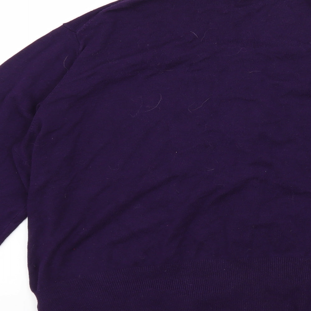 Marks and Spencer Womens Purple Cape Jumper Size 16
