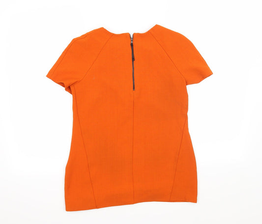 Topshop Womens Orange Basic Blouse Size 8