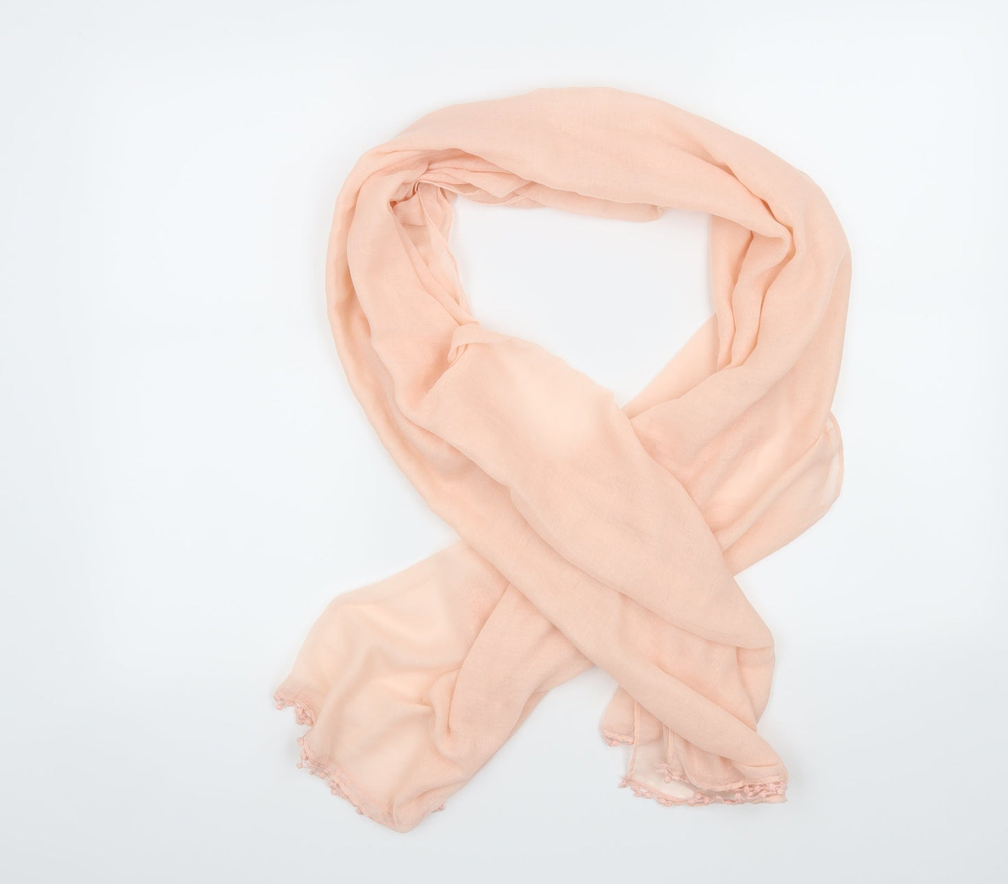 Front view of Preworn women’s orange scarf