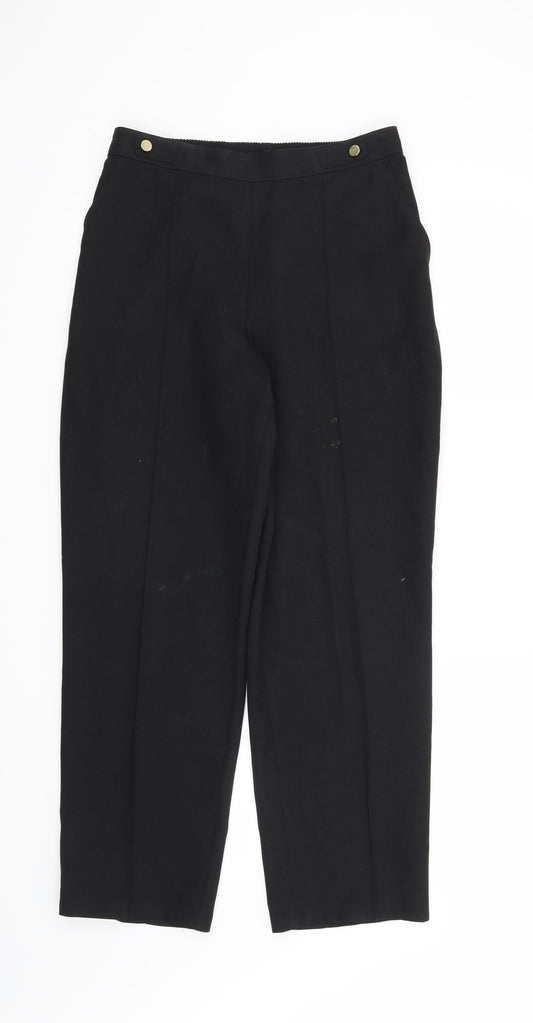 Marks and Spencer Womens Black Trousers Size 10 L28 in