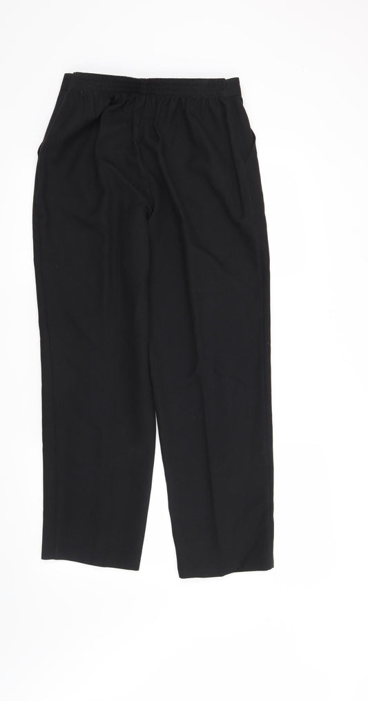 Marks and Spencer Womens Black Trousers Size 10 L28 in