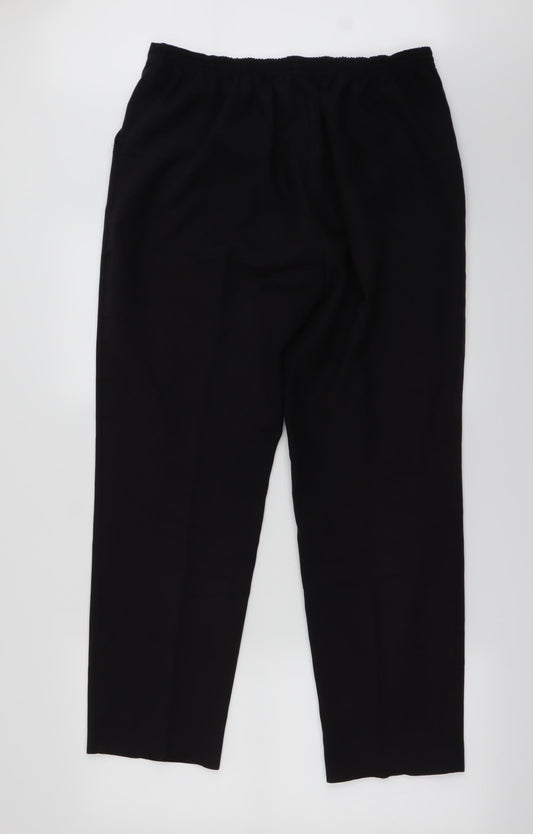 Classic Womens Black Trousers Size 12 L25 in