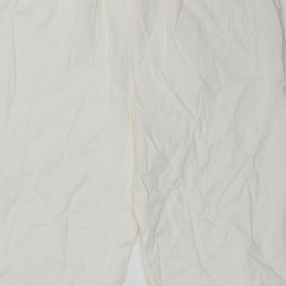 Preworn Womens Ivory Cropped Trousers Size 34 in L20 in