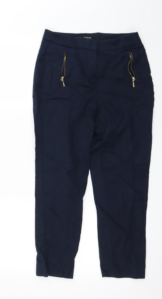Autograph Womens Blue Trousers Size 8 L22 in