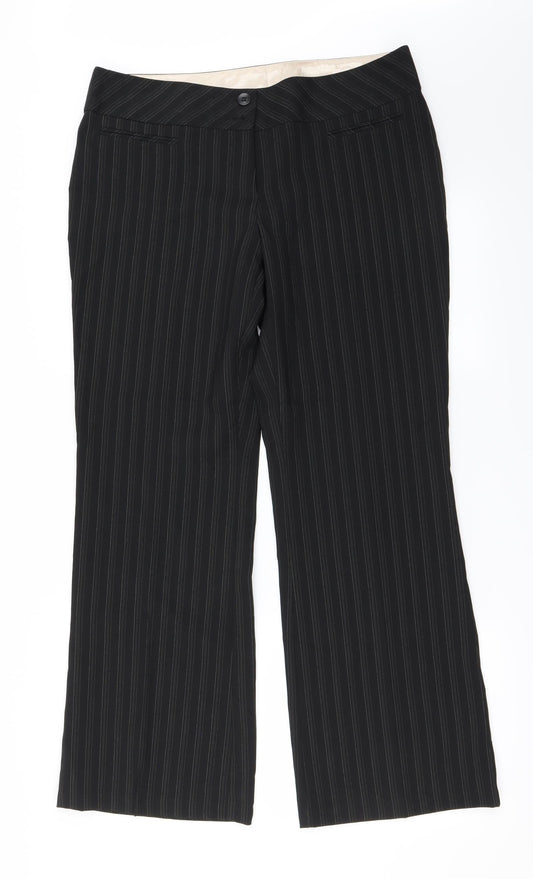 New Look Womens Black Trousers Size 14 L27 in