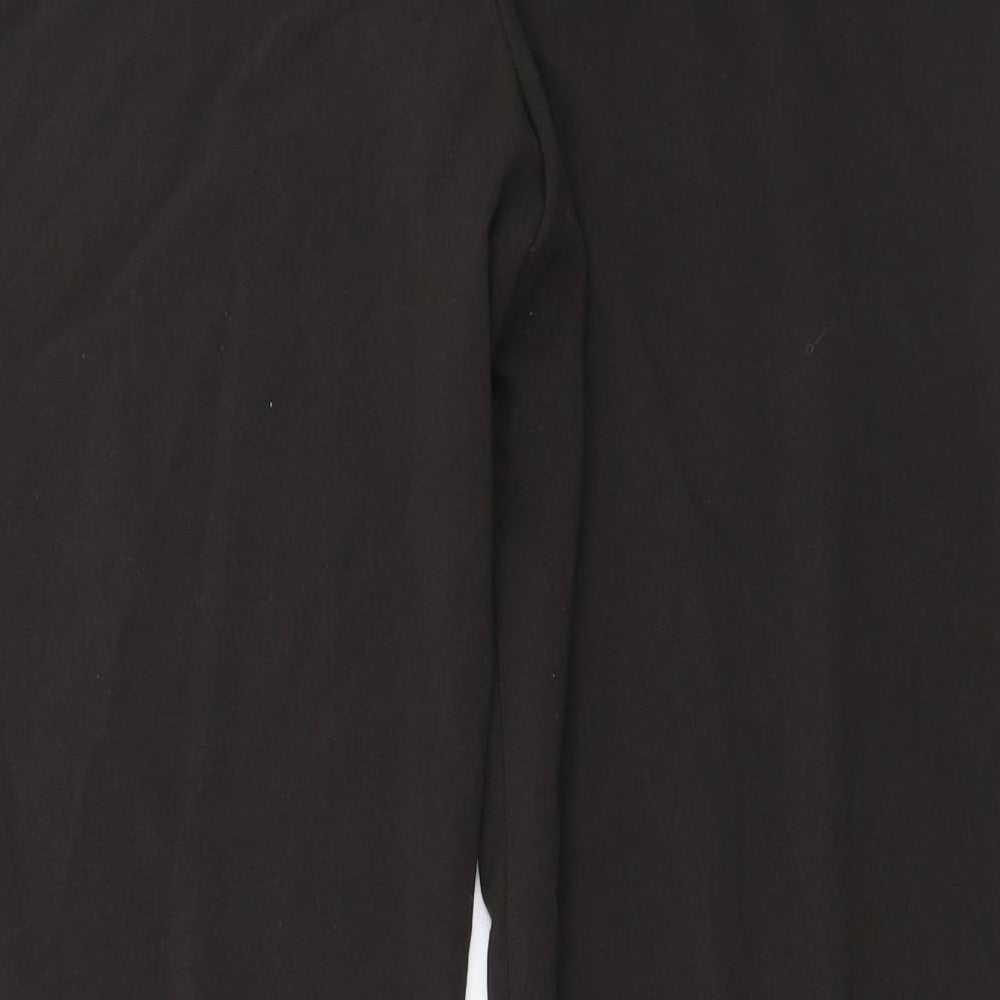 Brand and care label for Autonomy women’s brown trousers, size UK 14, 21-inch leg