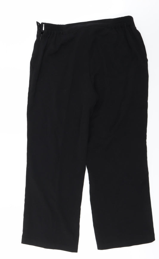 anna rose Womens Black Trousers Size 14 L22 in