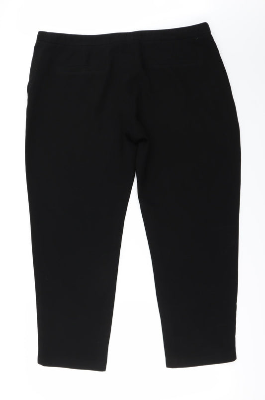 NEXT Womens Black Trousers Size 16 L25 in