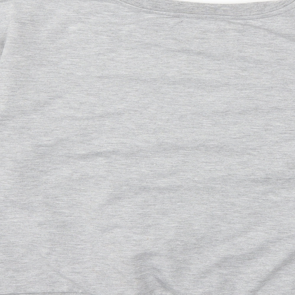 Brand and care label for CHORUS women’s grey pullover sweatshirt, size XS