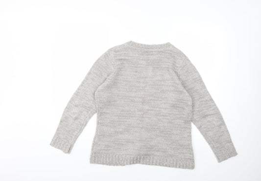 Bonmarché Womens Grey Knit Pullover Jumper Size S