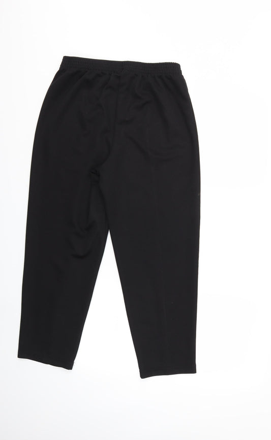 Preworn Womens Black Trousers Size 14 L26 in