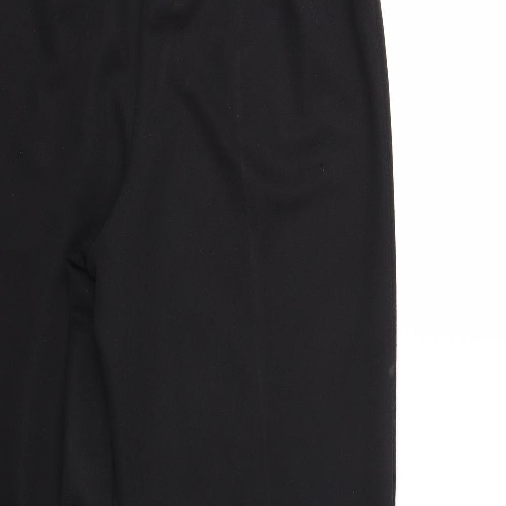 Brand and care label for Preworn women’s black trousers, size UK 14, 26-inch leg