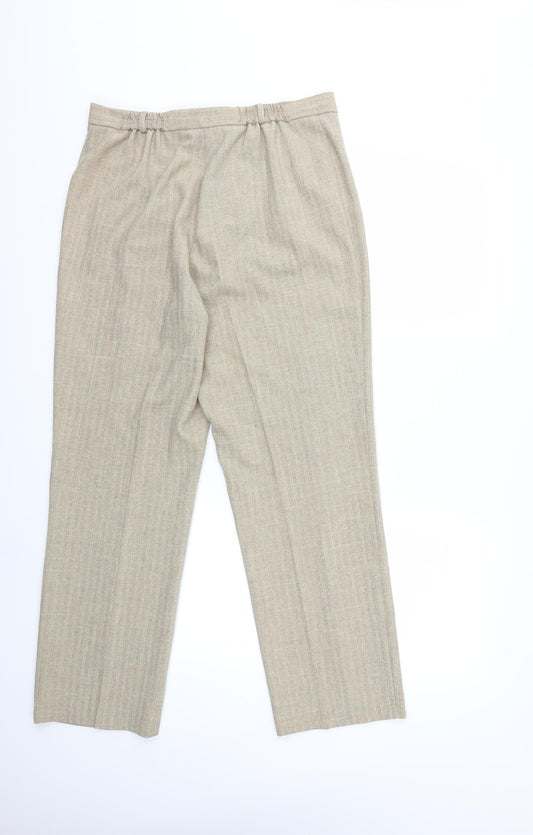 PRFEWORN Womens Beige Trousers Size 32 in L29 in