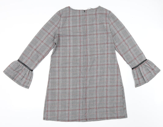 Stella Morgan Womens Grey Check Shift Size 14