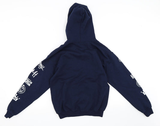 Gildan Boys Blue Pullover Hoodie Size L
