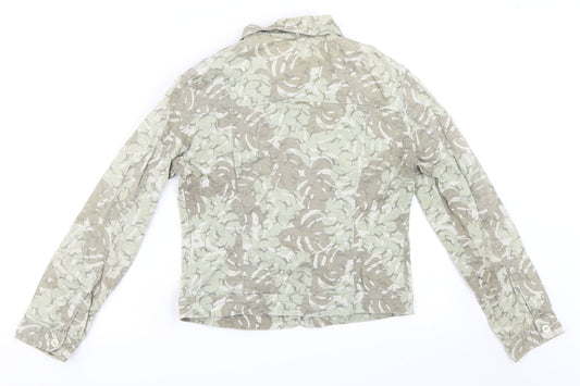 Preworn Girls Green Camouflage Jacket Size M
