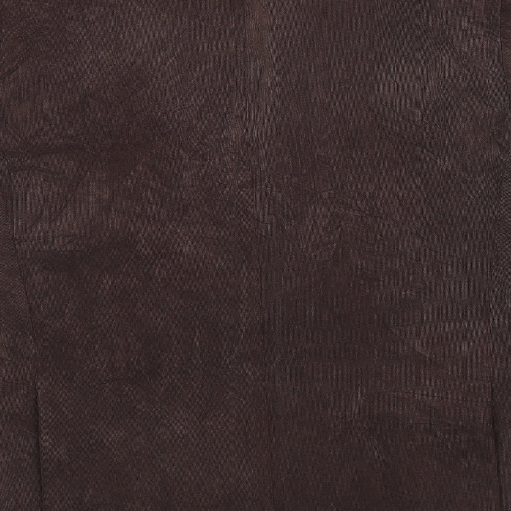 Brand and care label for Marks & Spencer men’s brown jacket suit jacket, size 42