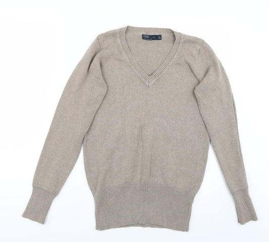 Zara Mens Brown Pullover Jumper Size L