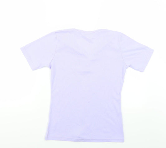 Classic Womens Purple Basic T-Shirt Size S