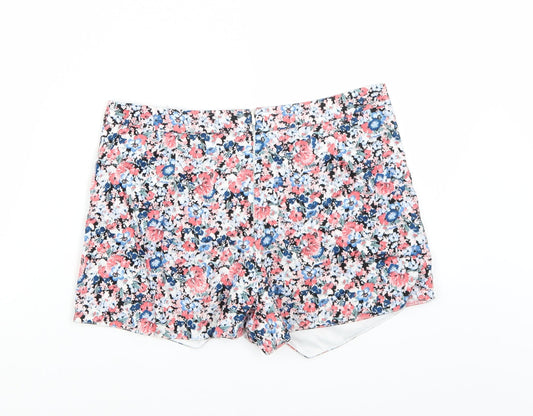 Newlook Womens Multicoloured Floral Bermuda Shorts Size 10