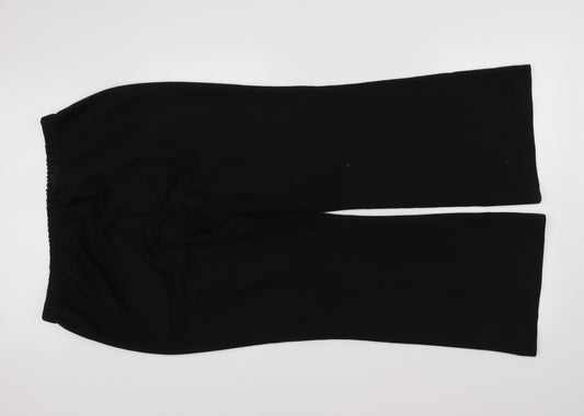 Preworn Womens Black Trousers Size 16 L31 in