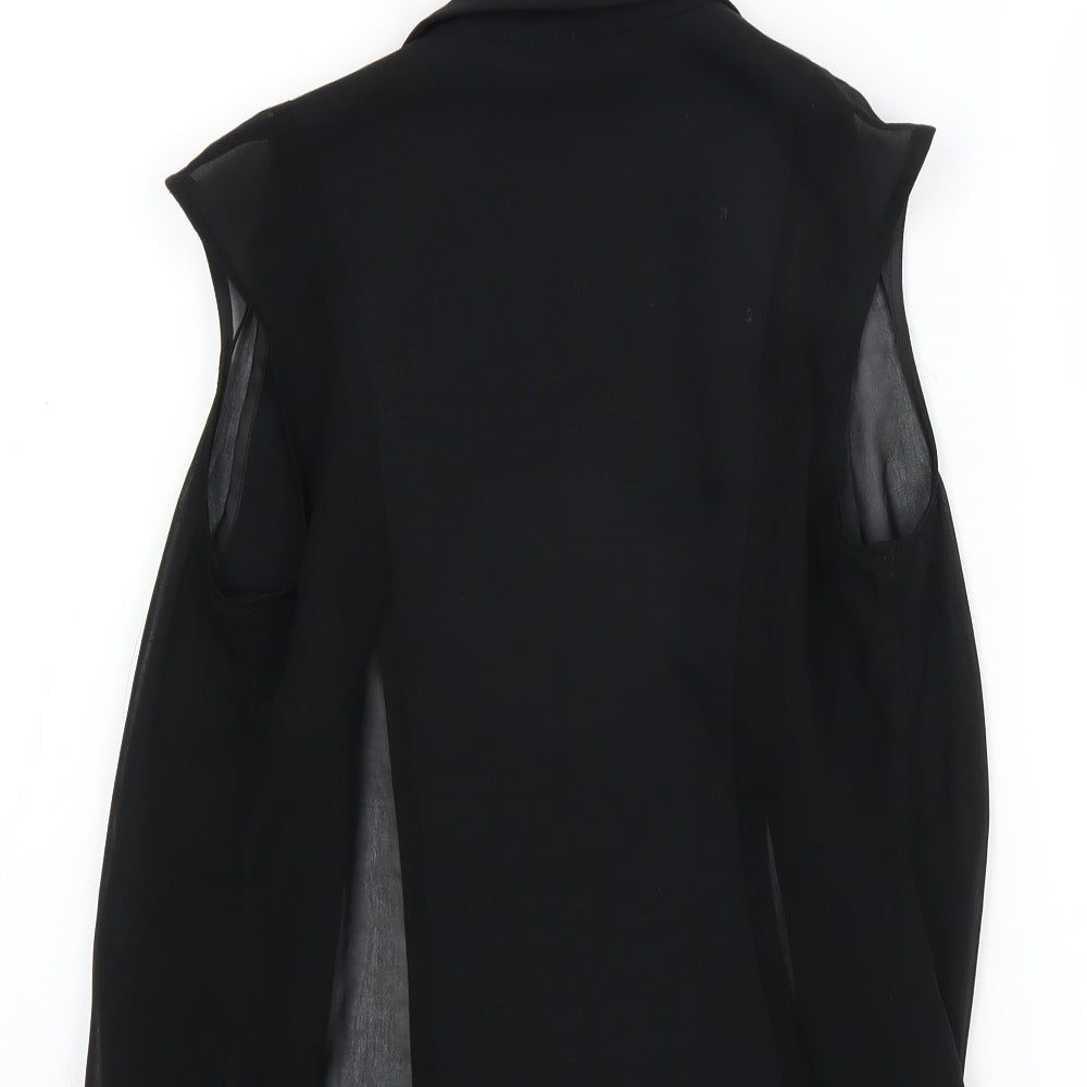 Brand and care label for Next women’s black cardigan jumper, size UK 6