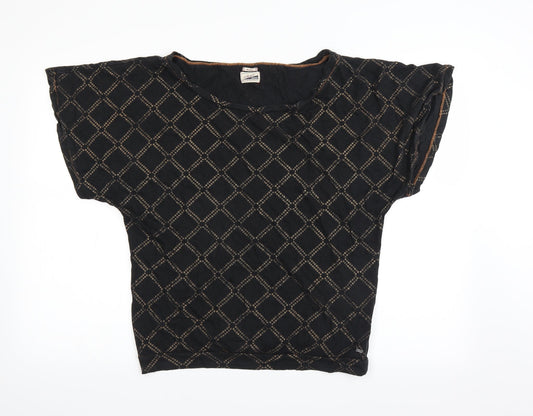 Hilfiger Mens Black Argyle/Diamond   T-Shirt Size M