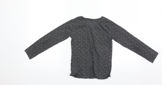 Primark Girls Green Polka Dot Basic T-Shirt Size 8 Years
