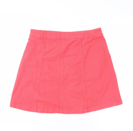 H&M Womens Red Cargo Skirt Size 6