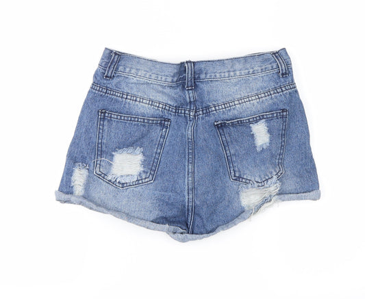 Missguided Womens Blue Hot Pants Shorts Size 10