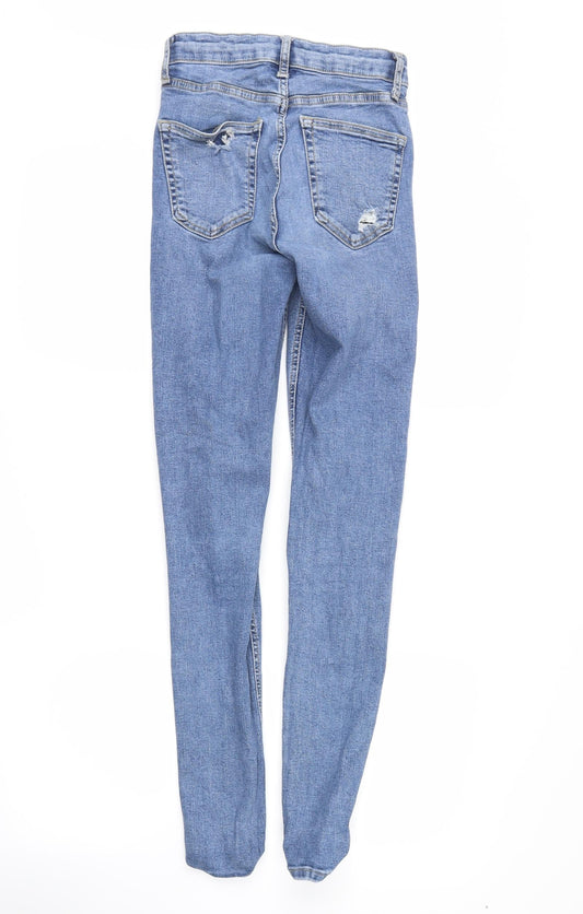 Moto Womens Blue Skinny Jeans Size 25 in L28 in