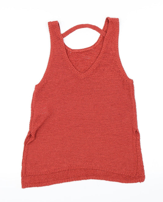 Newlook Womens Orange Basic Tank Size 8