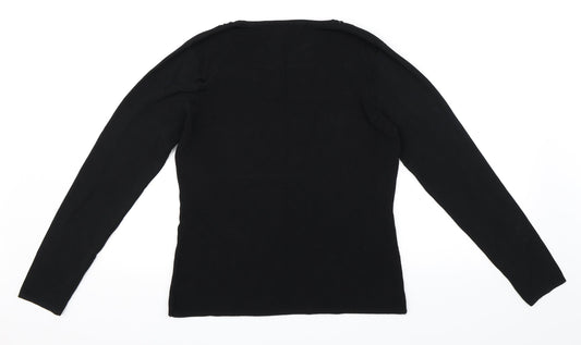Ellie Louise Womens Black Pullover Jumper Size M