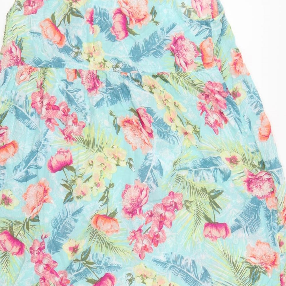 Brand and care label for Accessorize women’s multicoloured floral camisole tank, size L