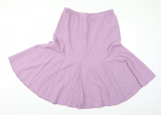 Special Collection Womens Purple Rayon Swing Skirt Size 18