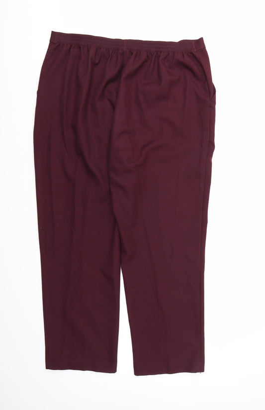 Papaya Womens Brown Trousers Size 18 L26 in
