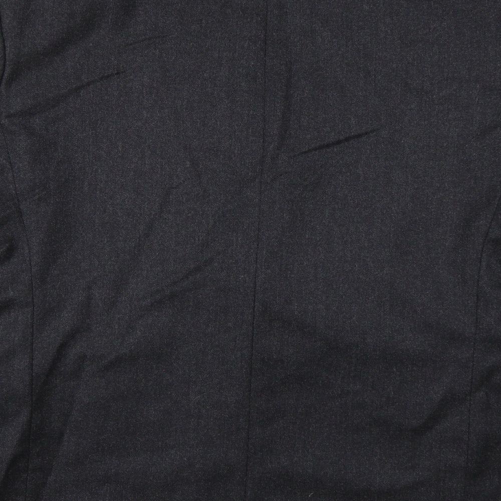 Brand and care label for Saxon men’s grey jacket suit jacket, size 42