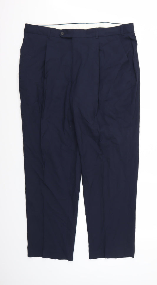 Essentials Mens Blue Rayon Trousers L29 in