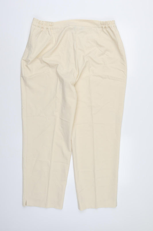 Wardrobe Womens Beige Rayon Trousers Size 18 L27 in