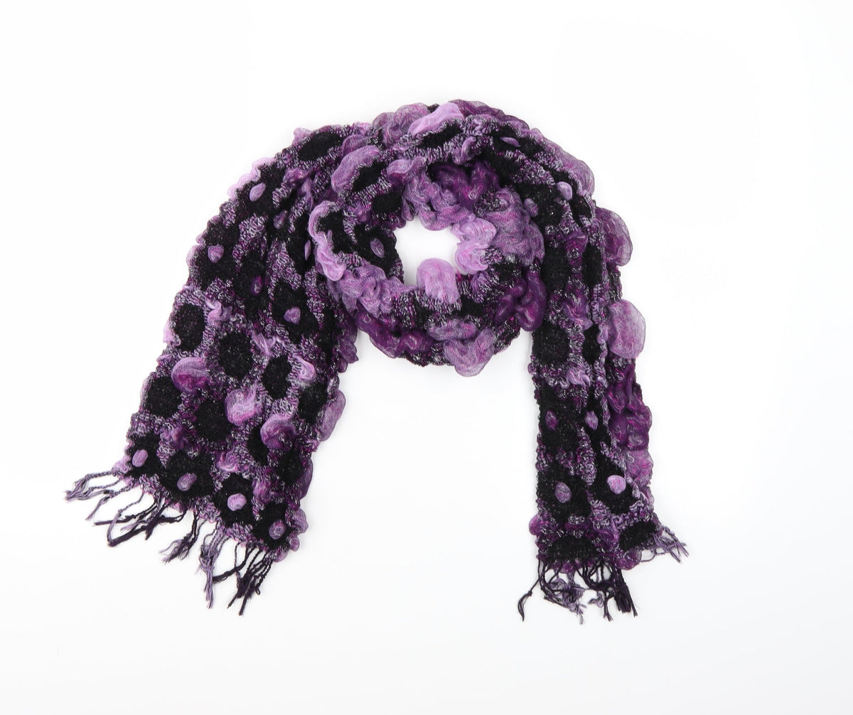 Front view of Preworn women’s purple scarf
