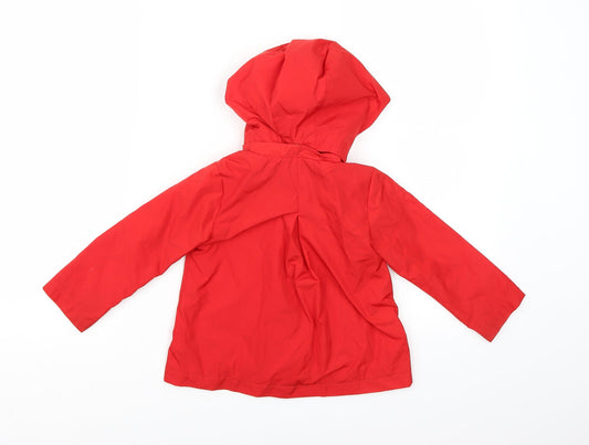 Chico's Girls Red Rain Coat Coat Size 2 Years