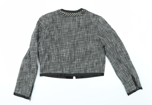 H&M Womens Black Full Zip Jumper Size 10