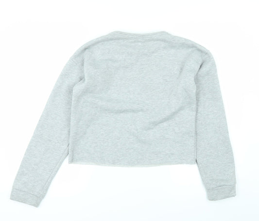 Preworn Girls Grey Pullover Jumper Size 14 Years