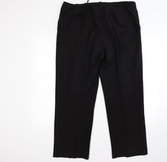 Essential Collection Womens Black Trousers Size 16 L27 in - work office