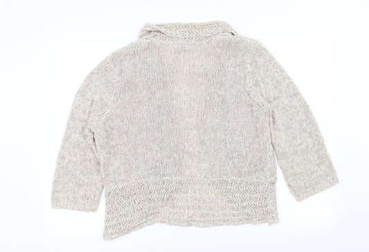 Soon Womens Beige Cardigan Jumper Size 14