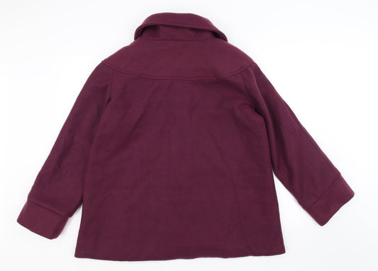 Anne De Lancay Womens Purple Jacket Coat Size 14
