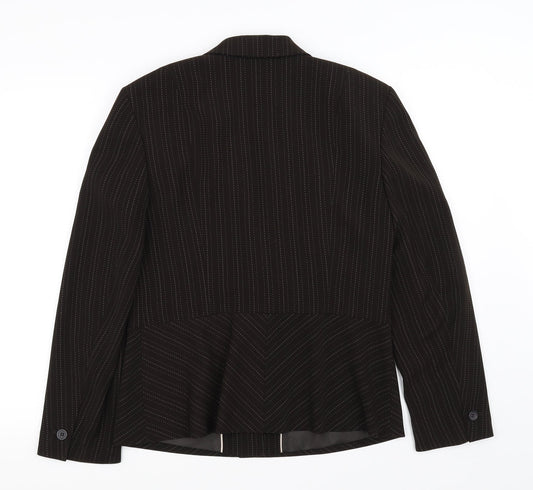 NEXT Womens Brown Striped Jacket Blazer Size 14