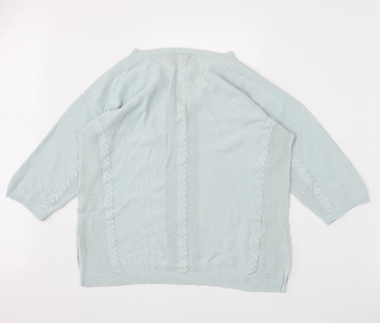 Marks and Spencer Womens Blue Pullover Jumper Size 14