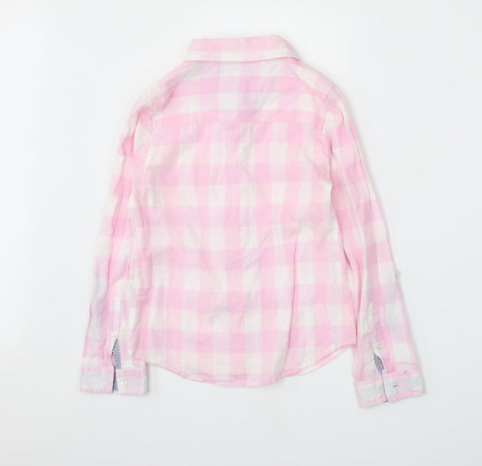 Young Dimension Girls Pink Check Basic Button-Up Size 11-12 Years